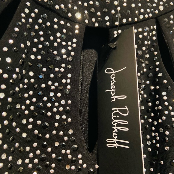 Joseph Ribkoff Black Sleeveless Beaded Evening Dress
